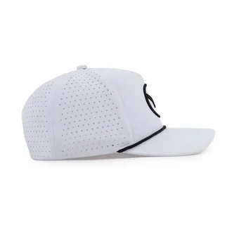 White Wellesley Mazda cap, opposite side profile