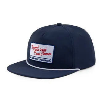 Navy Mote Marine cap, three quarter view